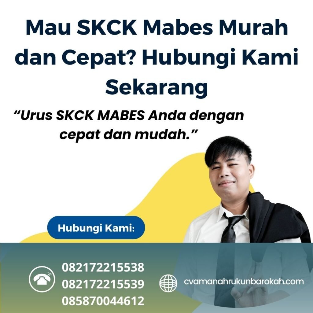Mau skck mabes murah dan cepat hubungi kami sekarang