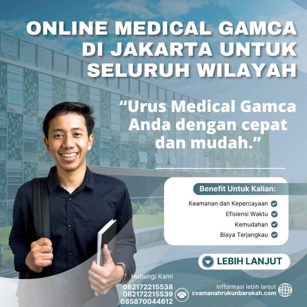 Online medical gamca di jakarta untuk seluruh wilayah