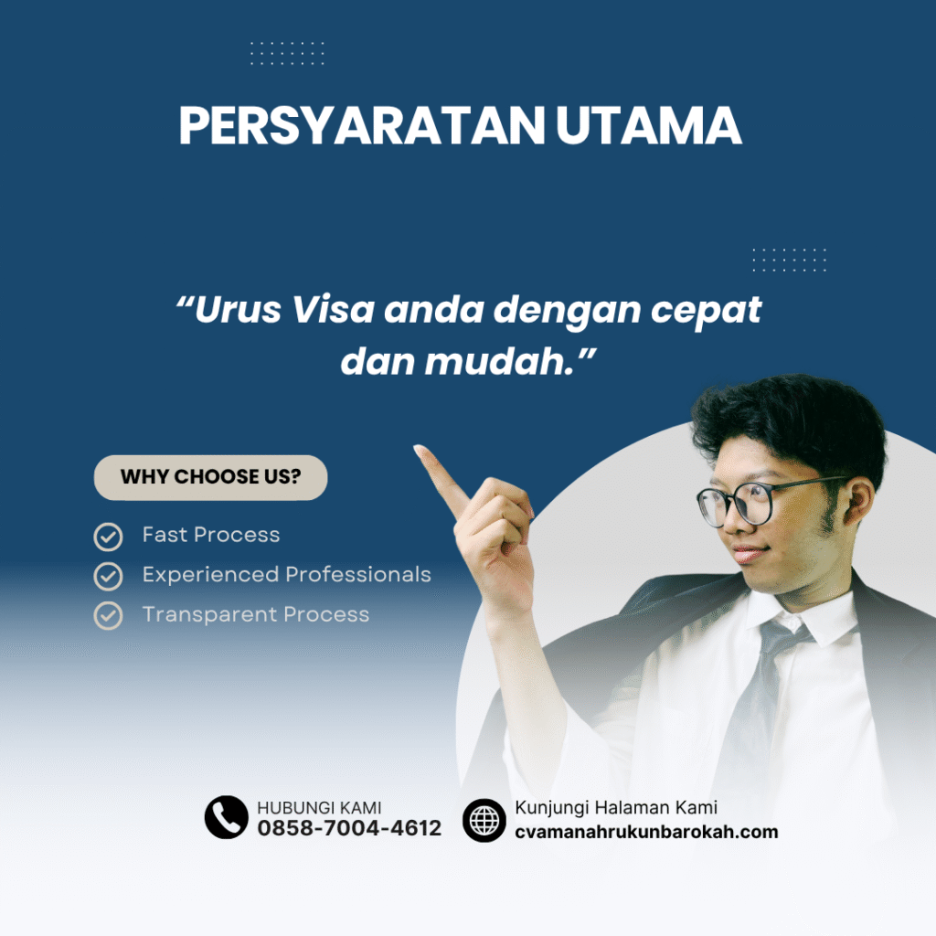Persyaratan Utama Persyaratan utama