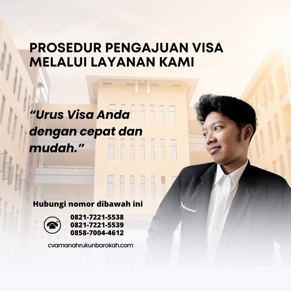 Prosedur pengajuan visa melalui layanan kami