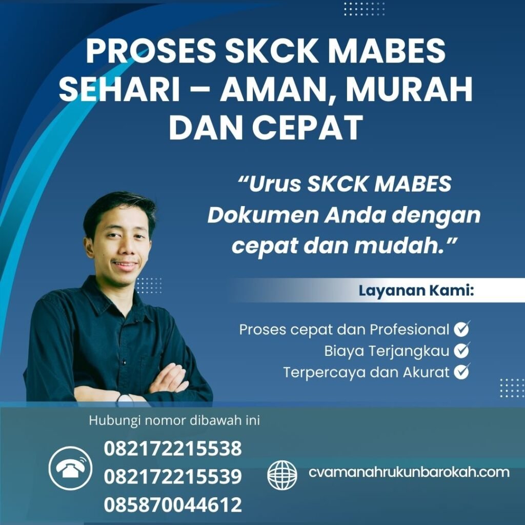 Proses skck mabes sehari – aman, murah dan cepat