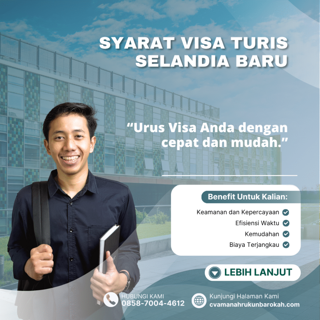 Syarat Visa Turis Selandia Baru Syarat visa turis selandia baru