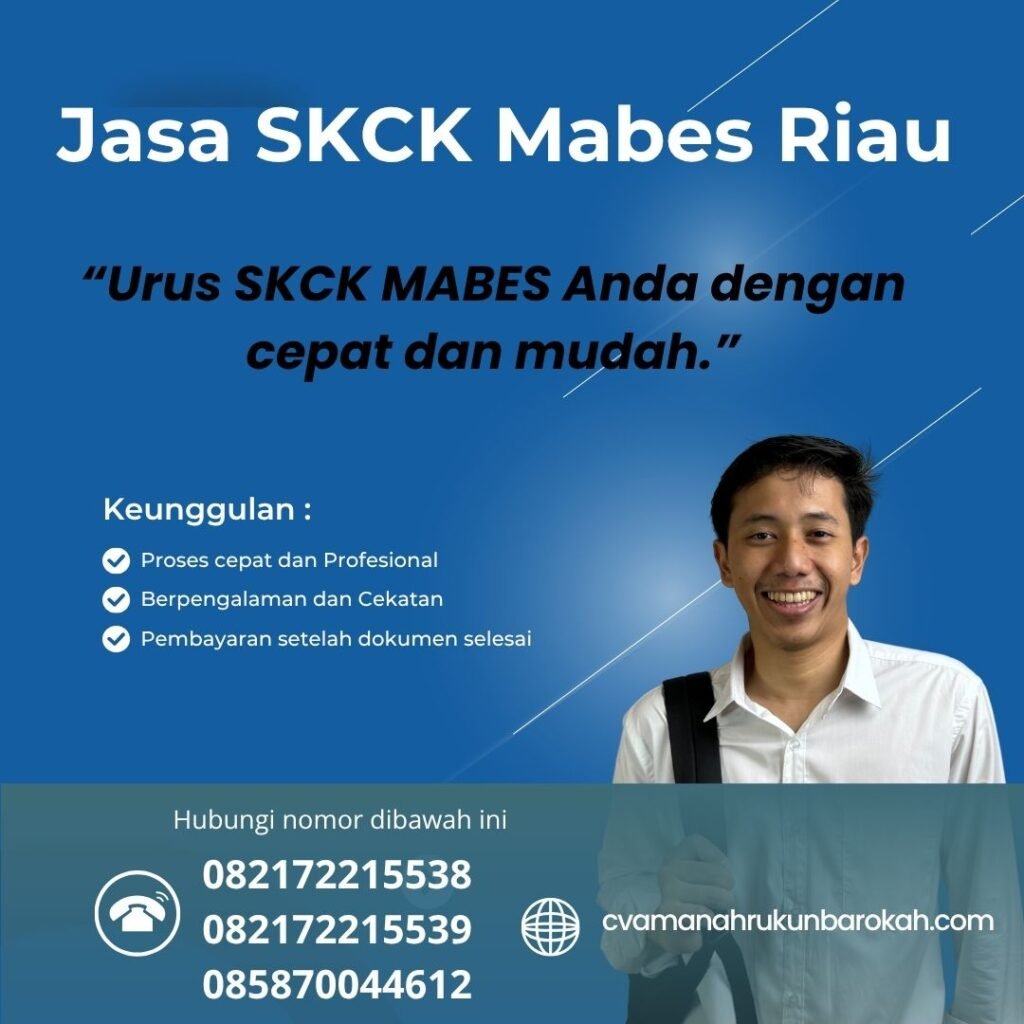 “Urus SKCK MABES Anda dengan cepat dan mudah.” “urus skck mabes anda dengan cepat dan mudah.”