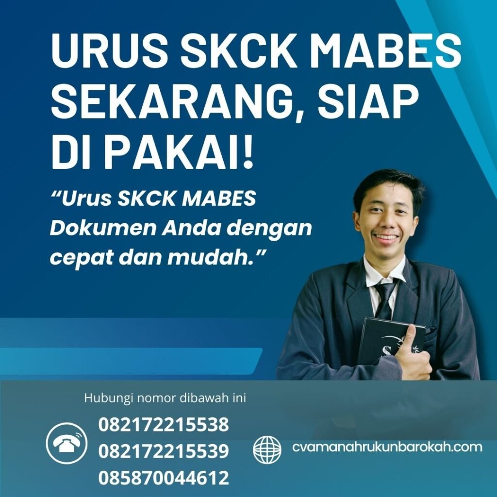 Urus skck mabes sekarang, siap di pakai!
