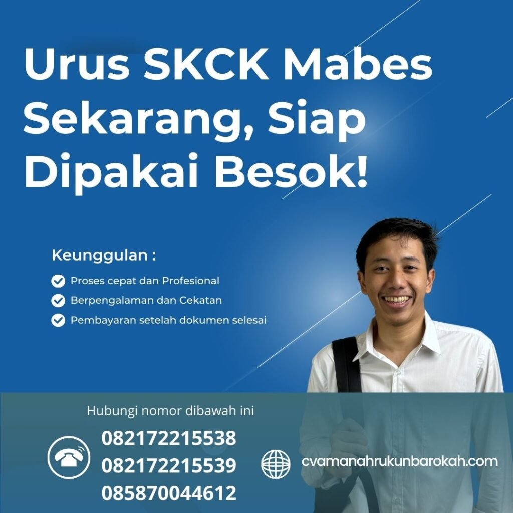 Urus skck mabes sekarang, siap dipakai besok!