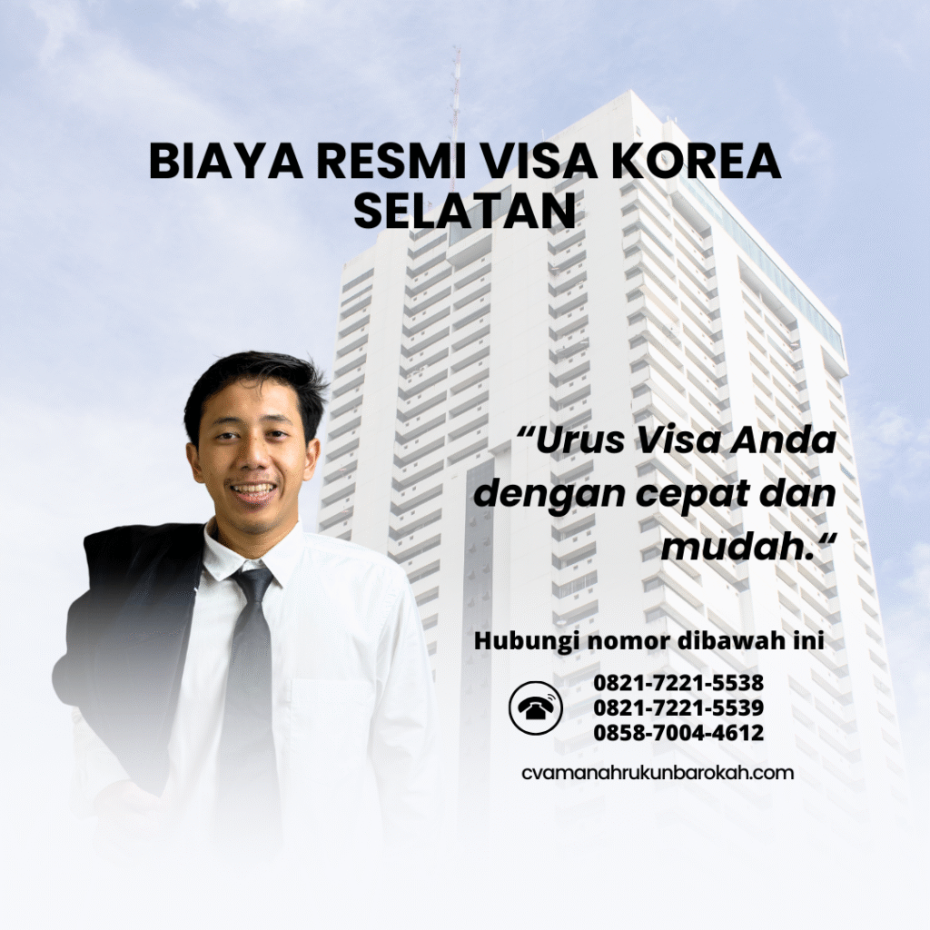 Biaya resmi visa korea selatan