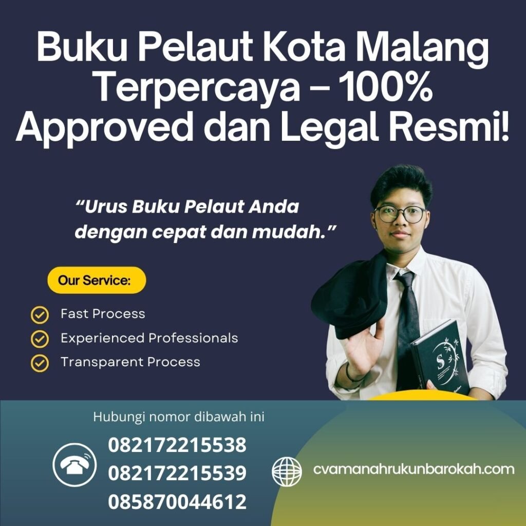 Buku pelaut kota malang terpercaya – 100% approved dan legal resmi!