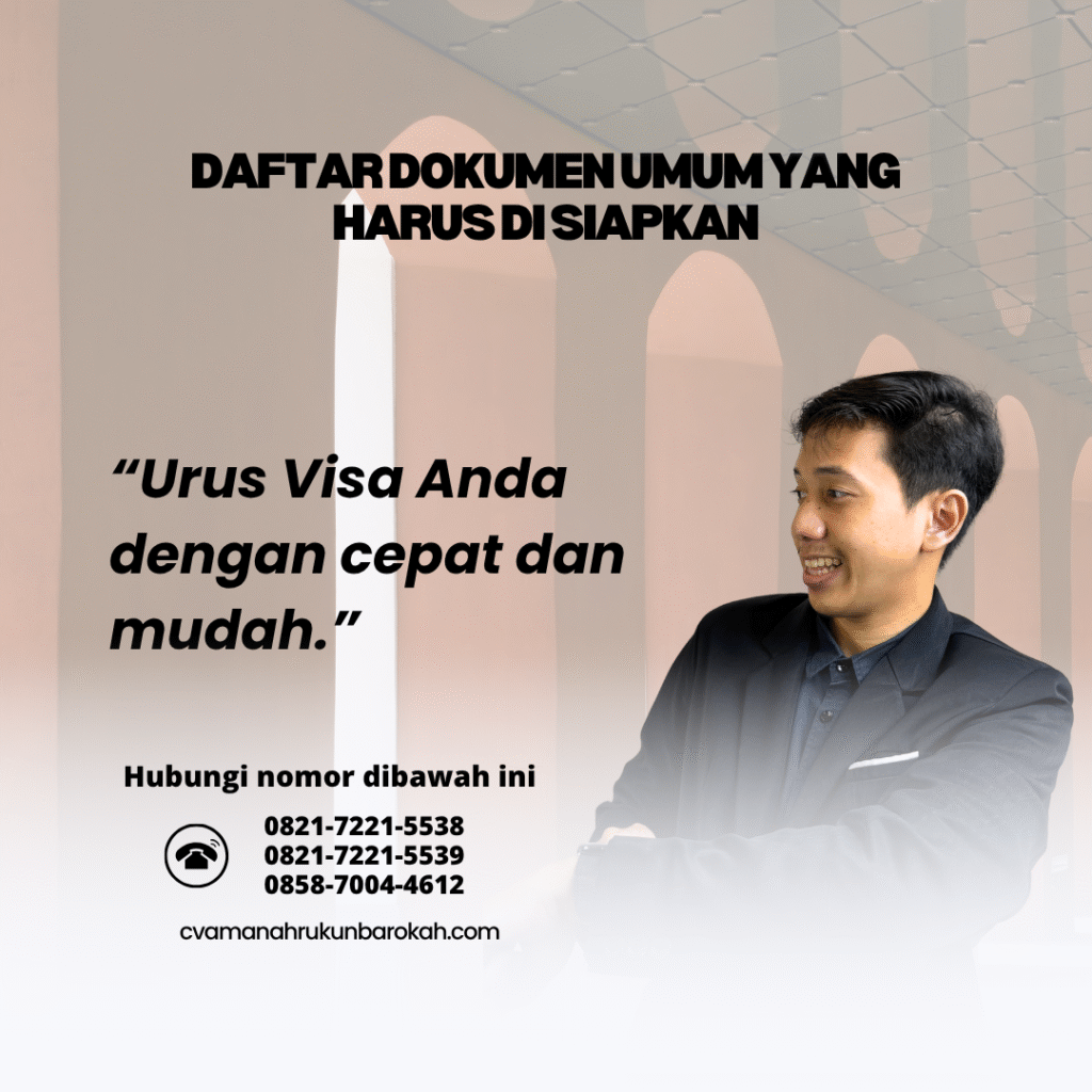 Daftar Dokumen Umum yang Harus Di siapkan Daftar dokumen umum yang harus di siapkan