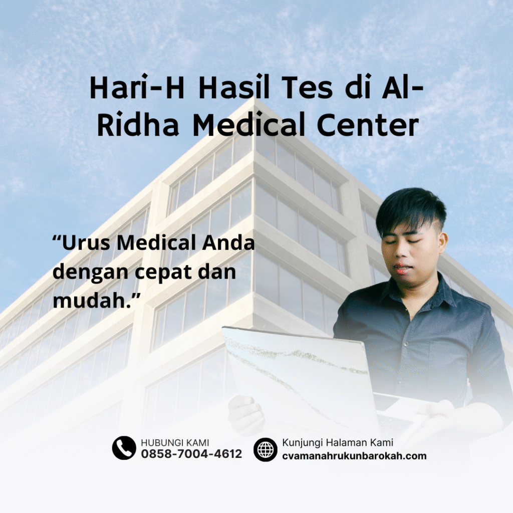 Hari-H Hasil Tes di Al-Ridha Medical Center Hari h hasil tes di al ridha medical center