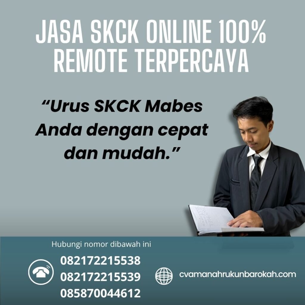Jasa SKCK Online 100% Remote Terpercaya Jasa skck online 100% remote terpercaya