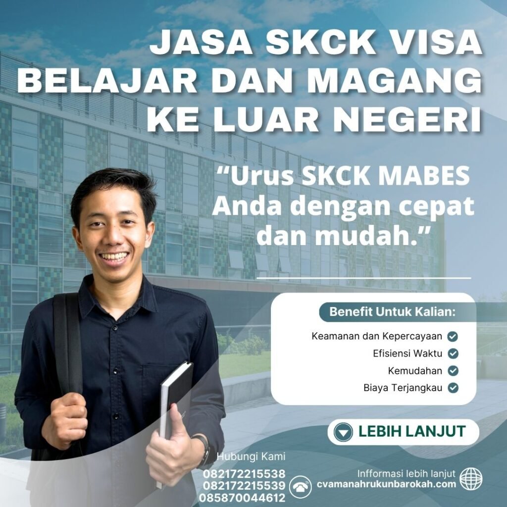 Jasa skck visa belajar dan magang ke luar negeri
