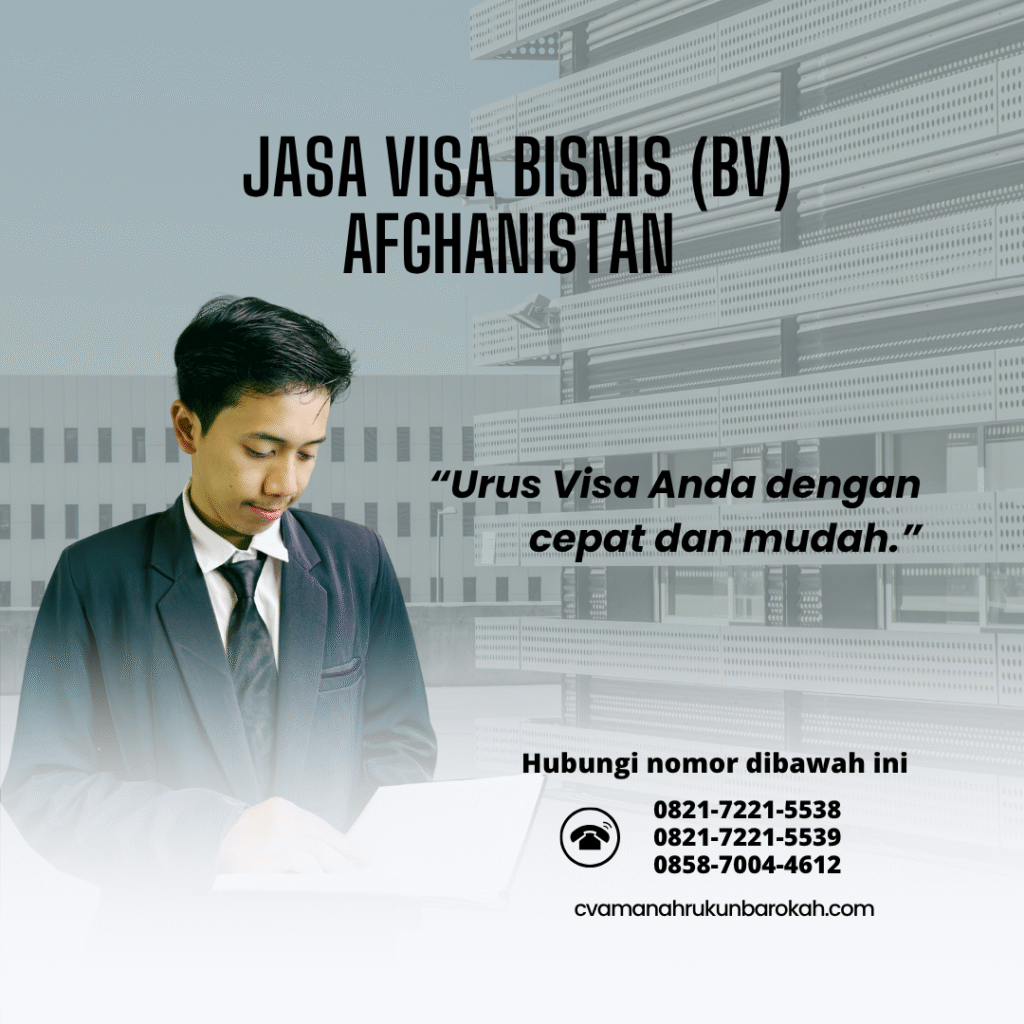 Jasa visa bisnis (bv) afghanistan