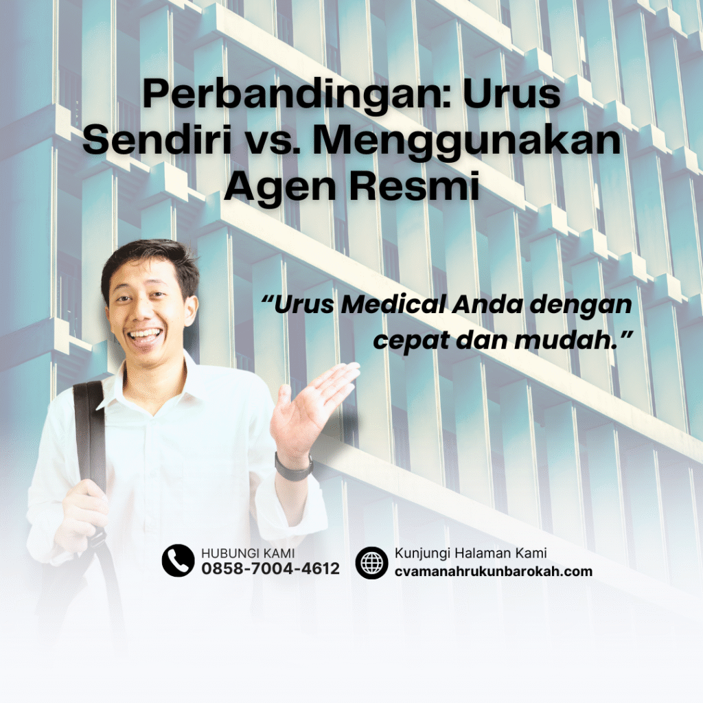 Perbandingan urus sendiri vs. menggunakan agen resmi