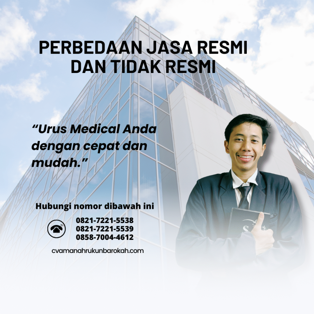 Perbedaan jasa resmi dan tidak resmi