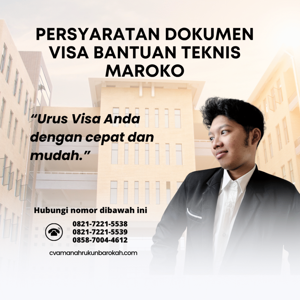 Persyaratan dokumen visa bantuan teknis maroko