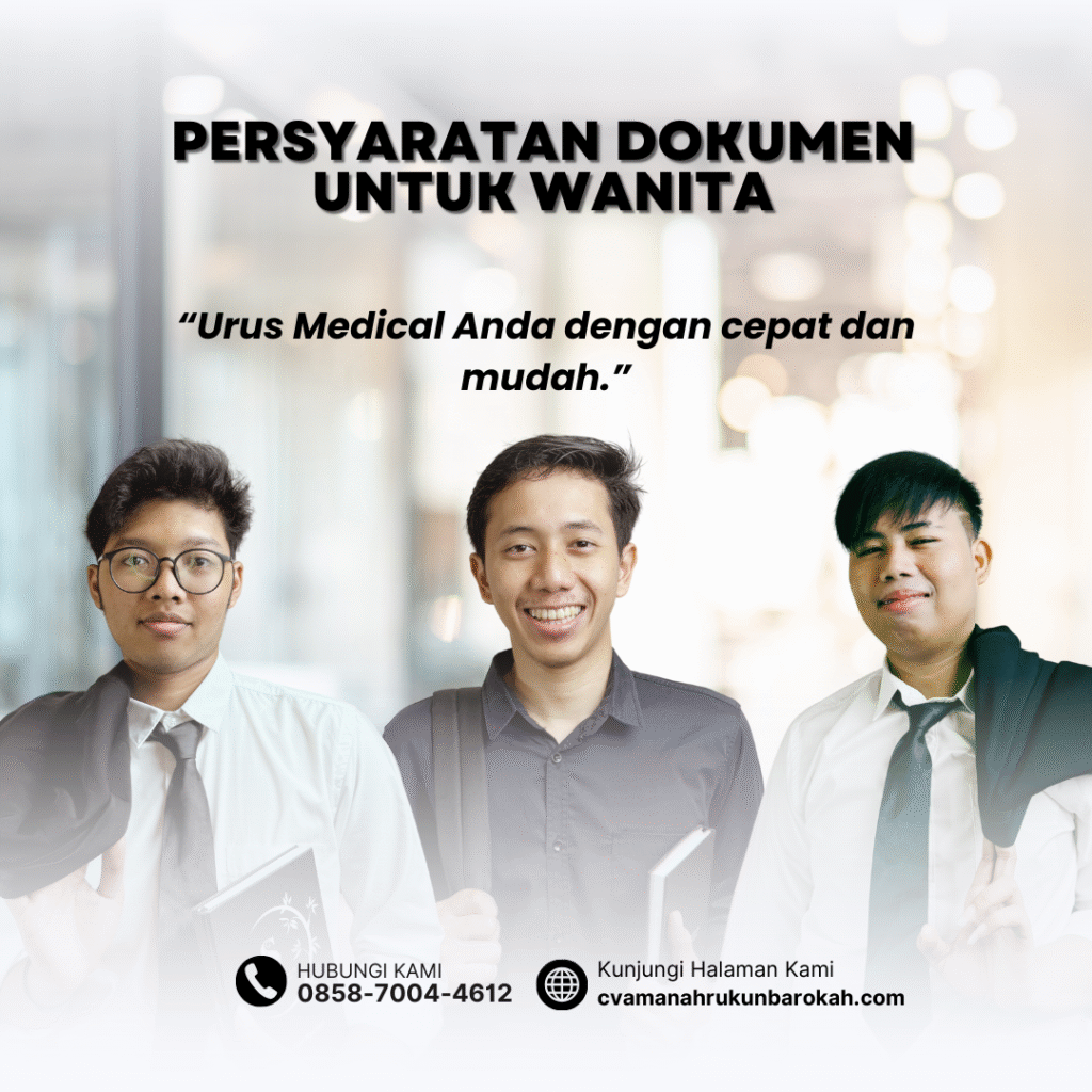 Persyaratan Dokumen untuk Wanita Persyaratan dokumen untuk wanita