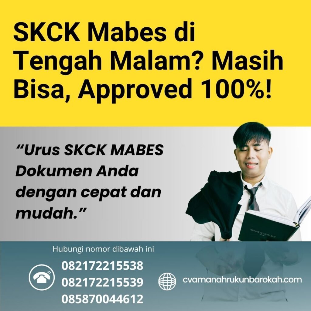 Skck mabes di tengah malam masih bisa, approved 100%!