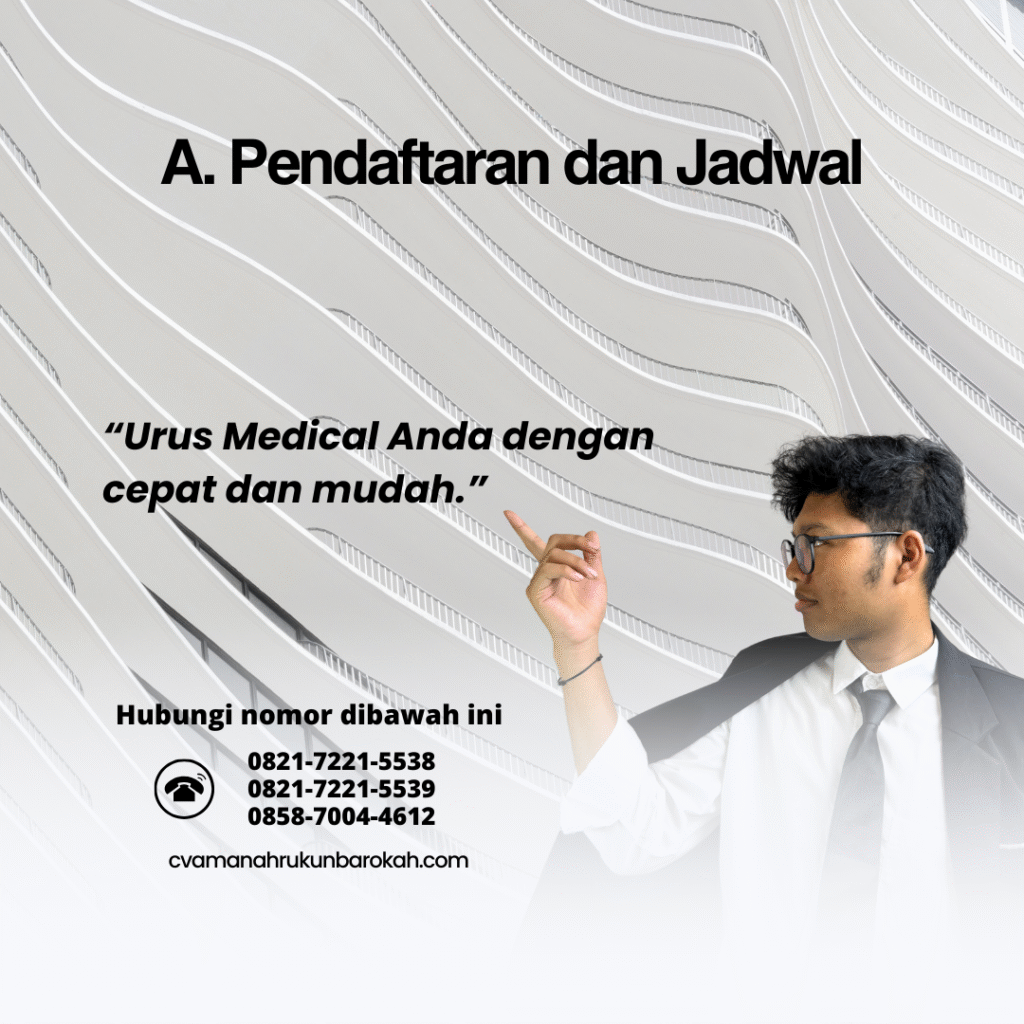 A. pendaftaran dan jadwal