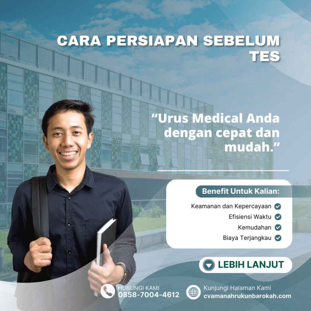 Cara persiapan sebelum tes