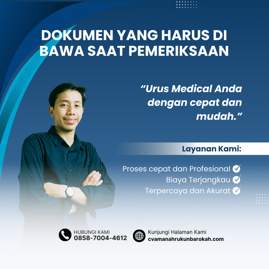 Dokumen yang harus di bawa saat pemeriksaan