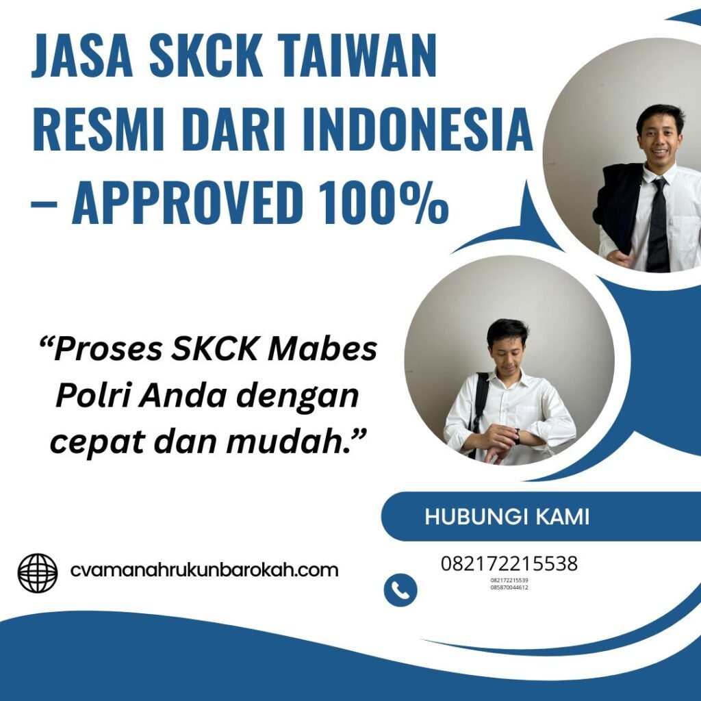 Jasa SKCK Taiwan Resmi dari Indonesia – Approved 100% Jasa skck taiwan resmi dari indonesia – approved 100%