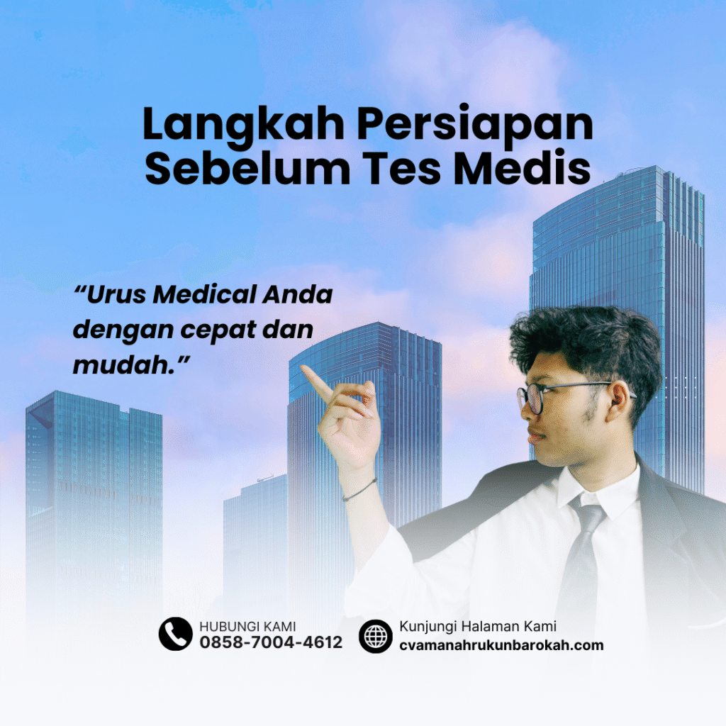 Langkah persiapan sebelum tes medis