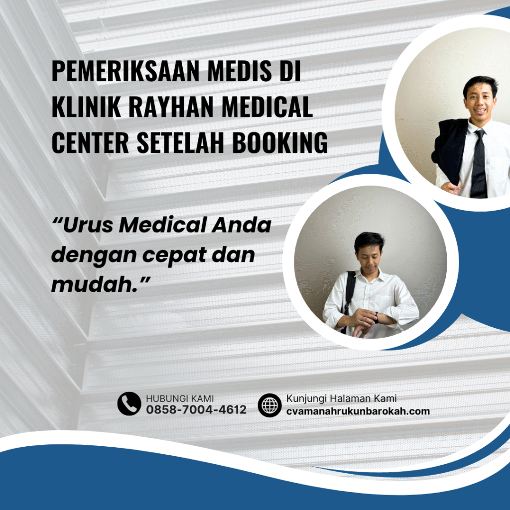 Pemeriksaan Medis di Klinik Rayhan Medical Center Setelah Booking Pemeriksaan medis di klinik rayhan medical center setelah booking