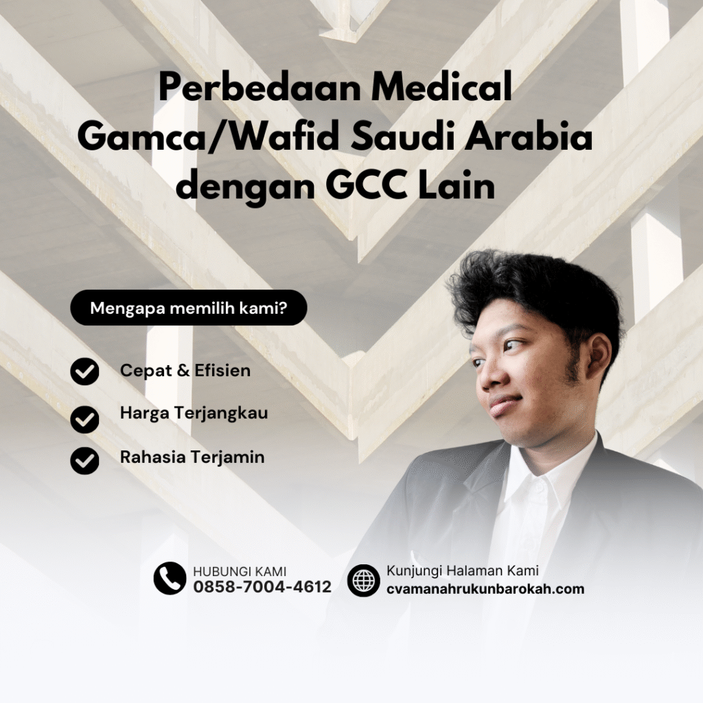 Perbedaan medical gamcawafid saudi arabia dengan gcc lain