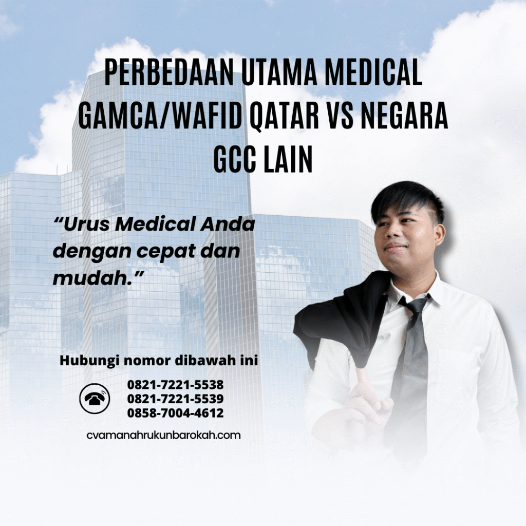 Perbedaan utama medical gamcawafid qatar vs negara gcc lain