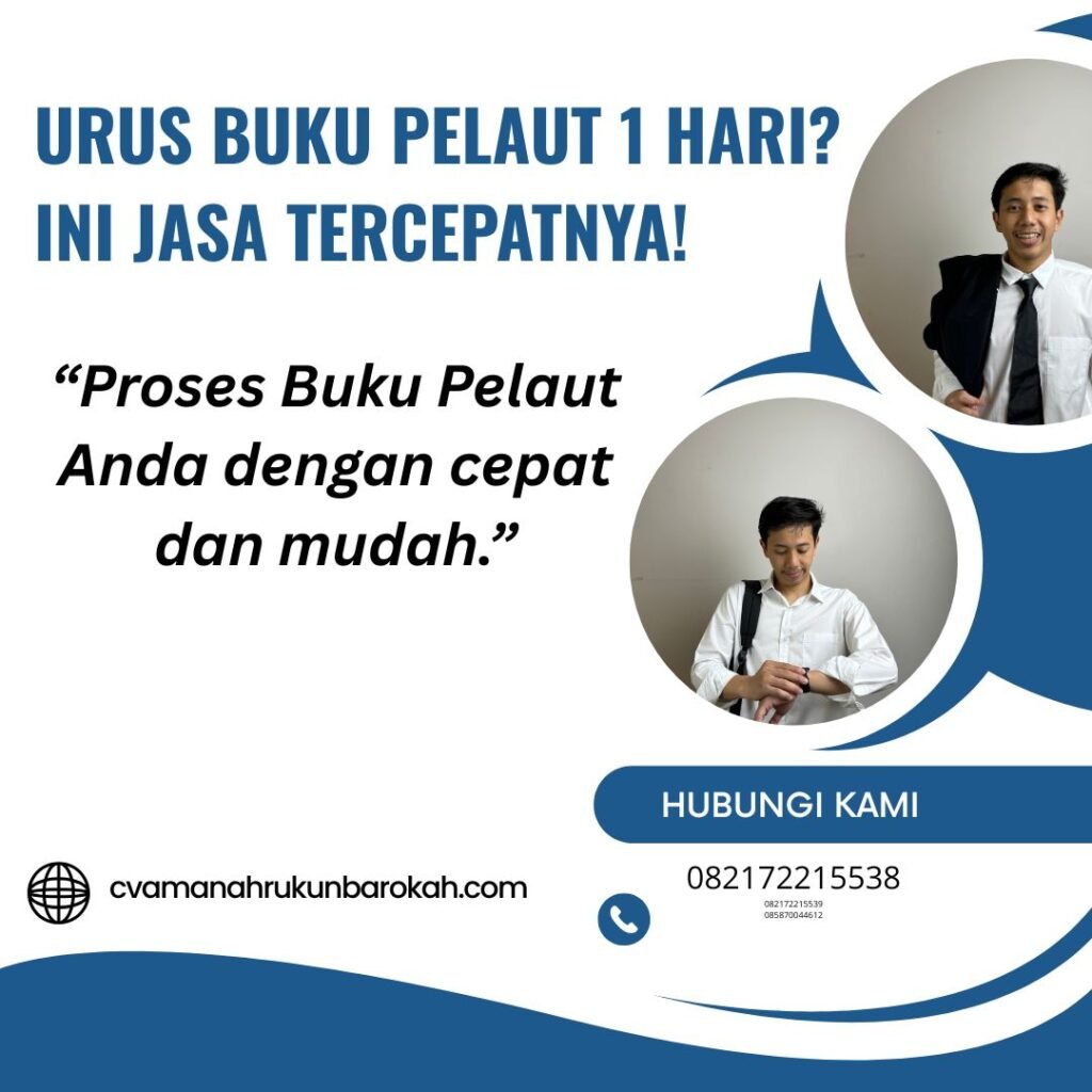 Urus buku pelaut 1 hari ini jasa tercepatnya!