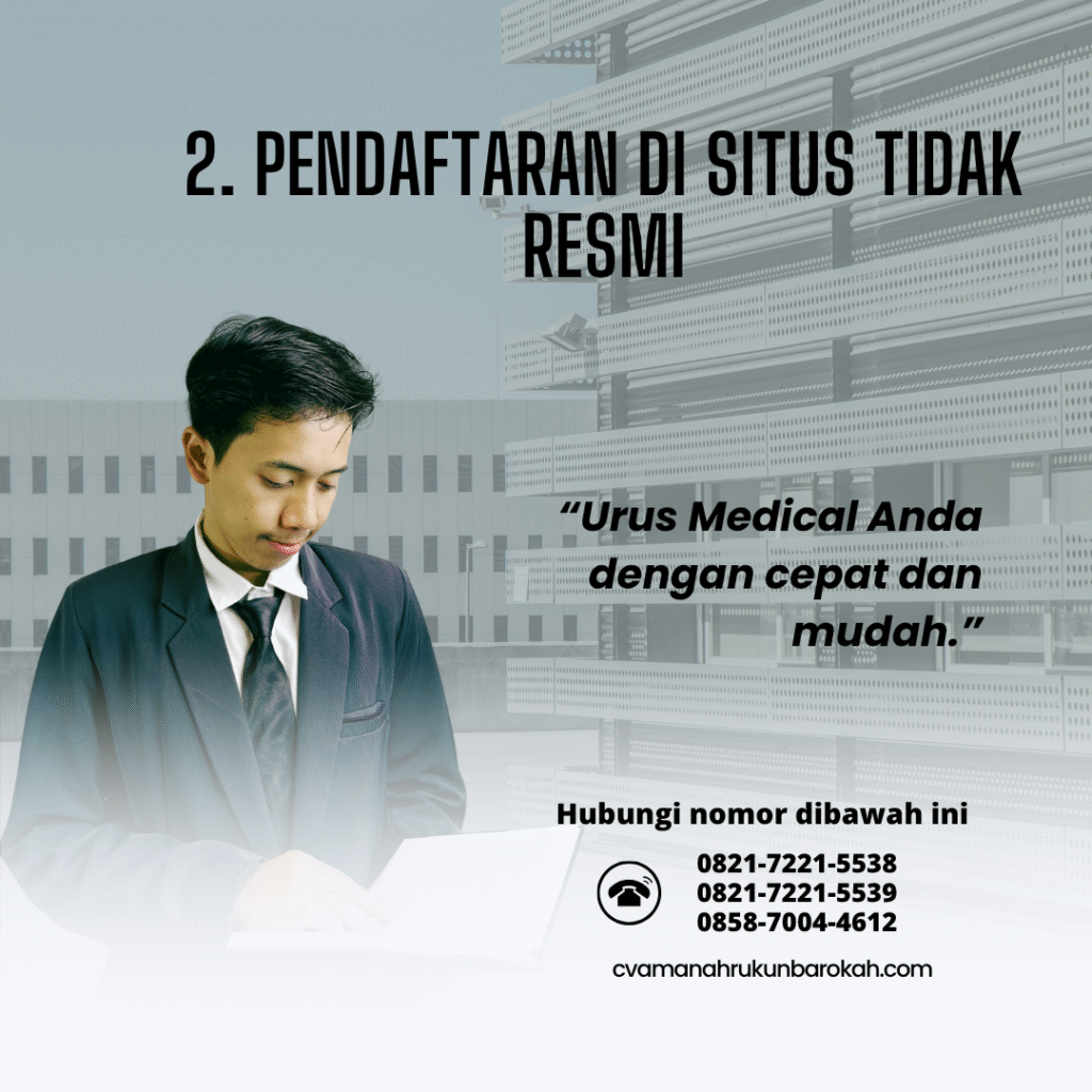 2. Pendaftaran di Situs Tidak Resmi 2. pendaftaran di situs tidak resmi