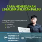 Cara membedakan legalisir asli dan palsu