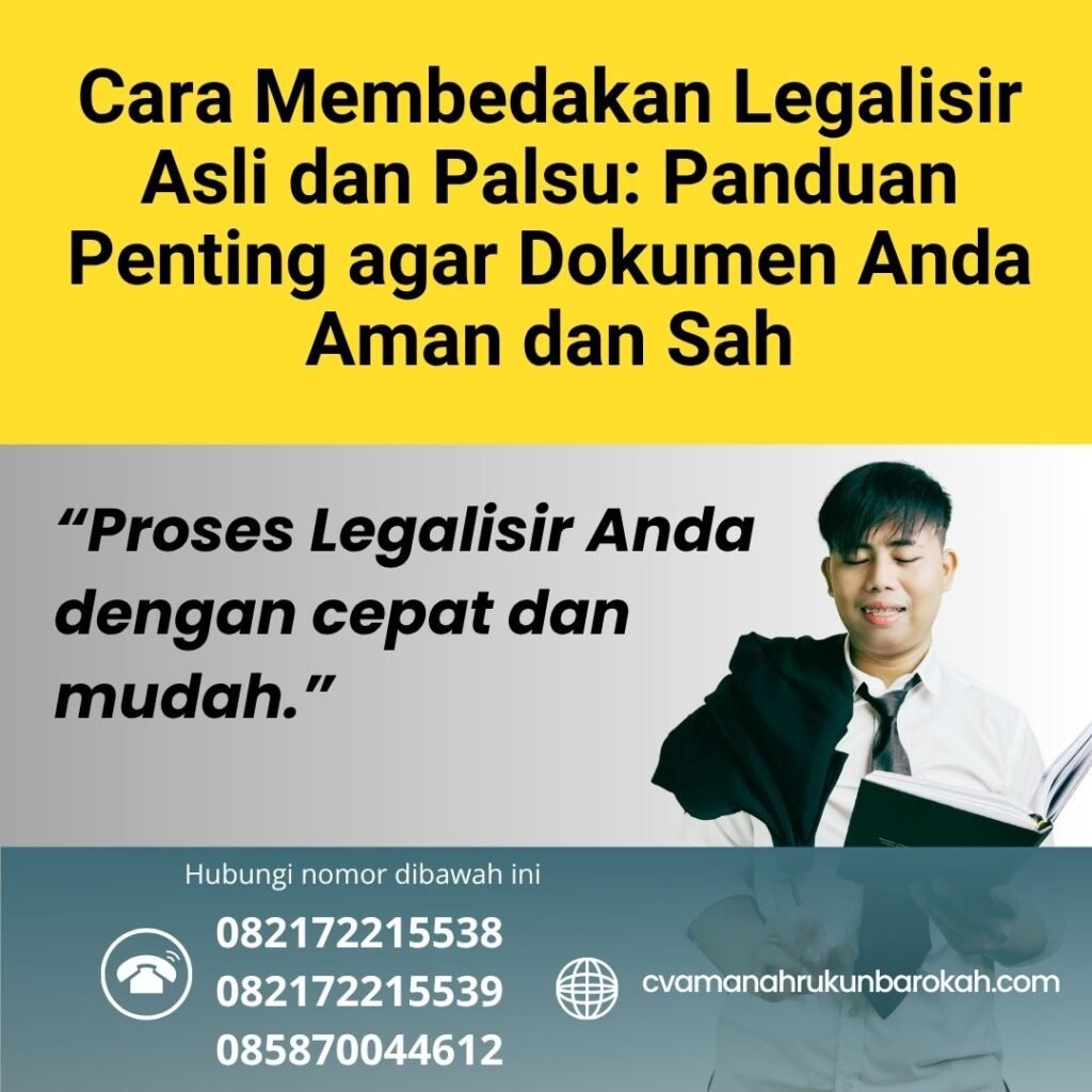 Cara membedakan legalisir asli dan palsu panduan penting agar dokumen anda aman dan sah