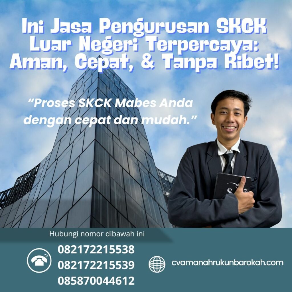 Ini Jasa Pengurusan SKCK Luar Negeri Terpercaya Aman, Cepat, & Tanpa Ribet! Ini jasa pengurusan skck luar negeri terpercaya aman, cepat, & tanpa ribet!