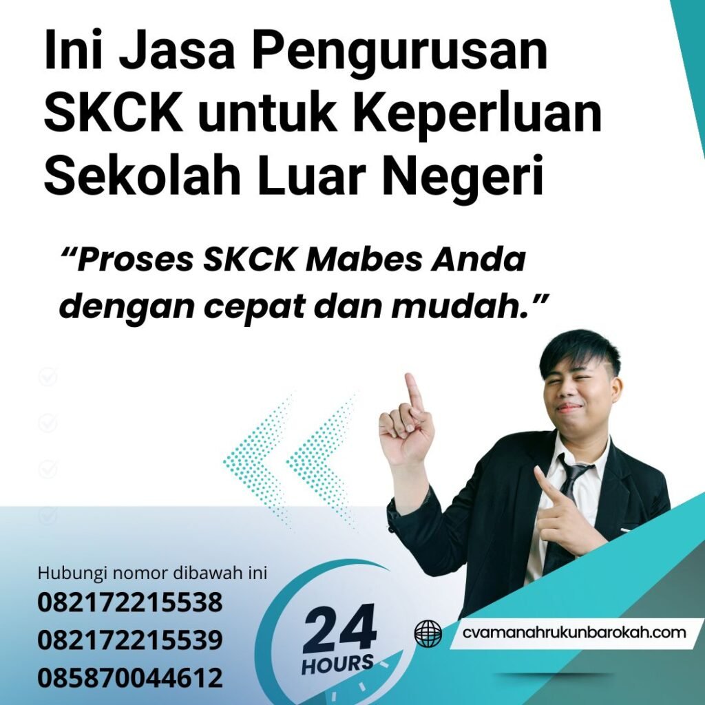 Ini jasa pengurusan skck untuk keperluan sekolah luar negeri (1)