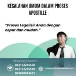 Kesalahan umum dalam proses apostille