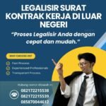 Legalisir surat kontrak kerja di luar negeri