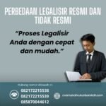 Perbedaan legalisir resmi dan tidak resmi