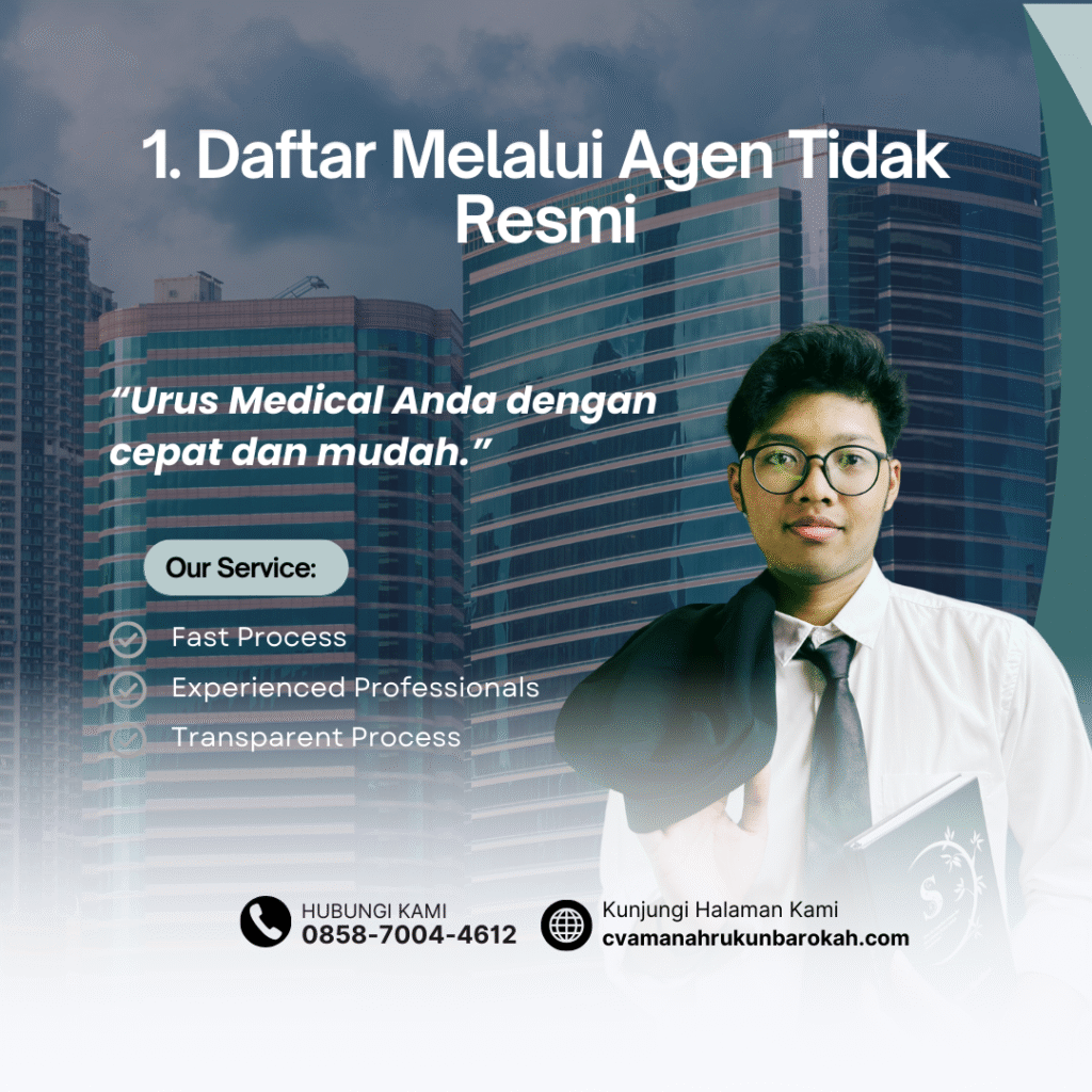 1. Daftar Melalui Agen Tidak Resmi