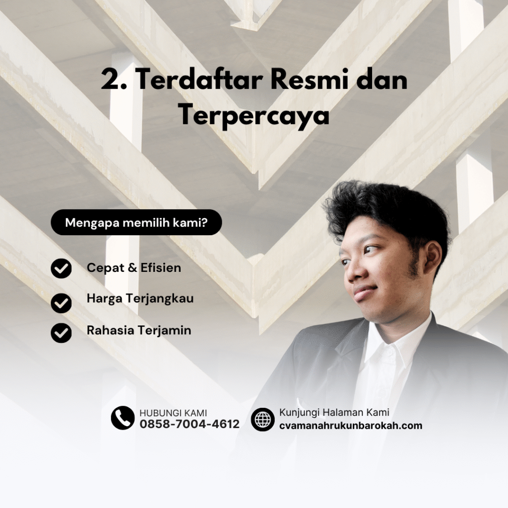 2. Terdaftar Resmi dan Terpercaya