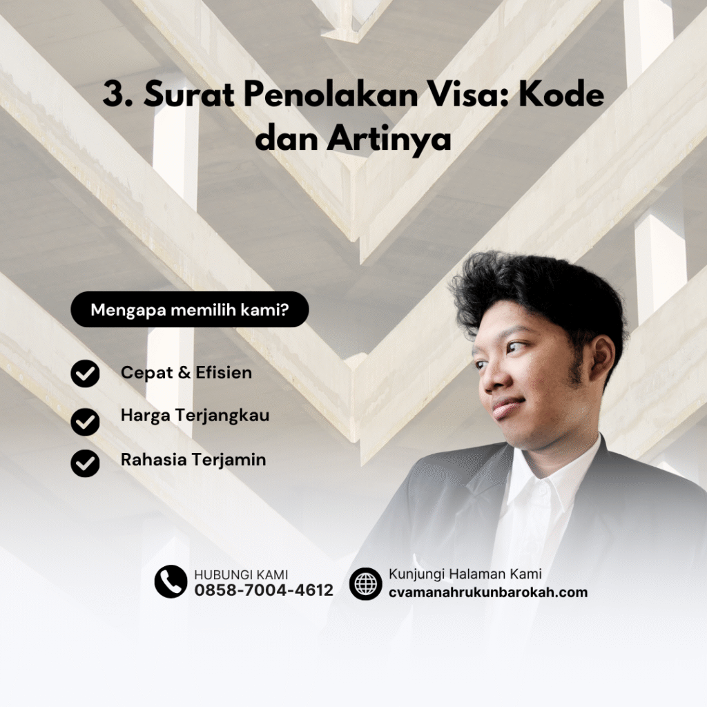 3. Surat Penolakan Visa Kode dan Artinya
