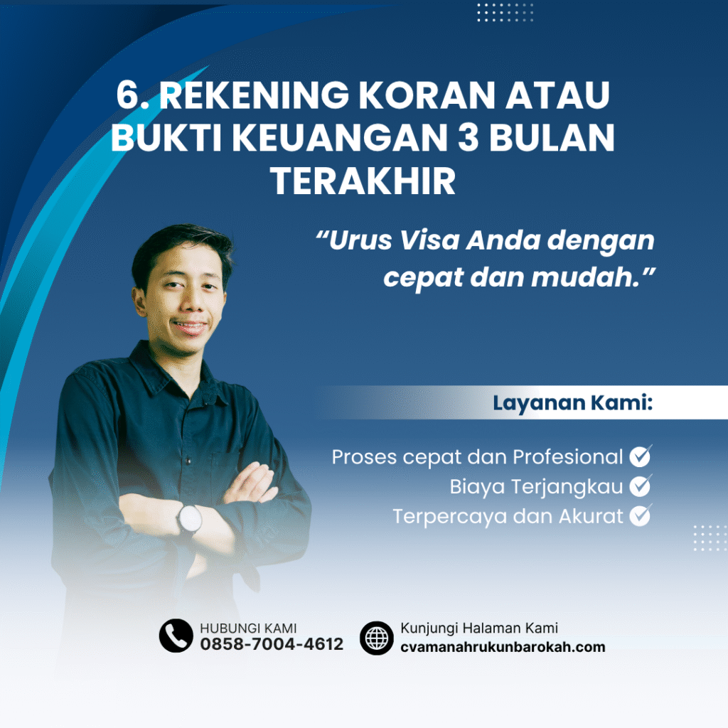 6. Rekening Koran atau Bukti Keuangan 3 Bulan Terakhir