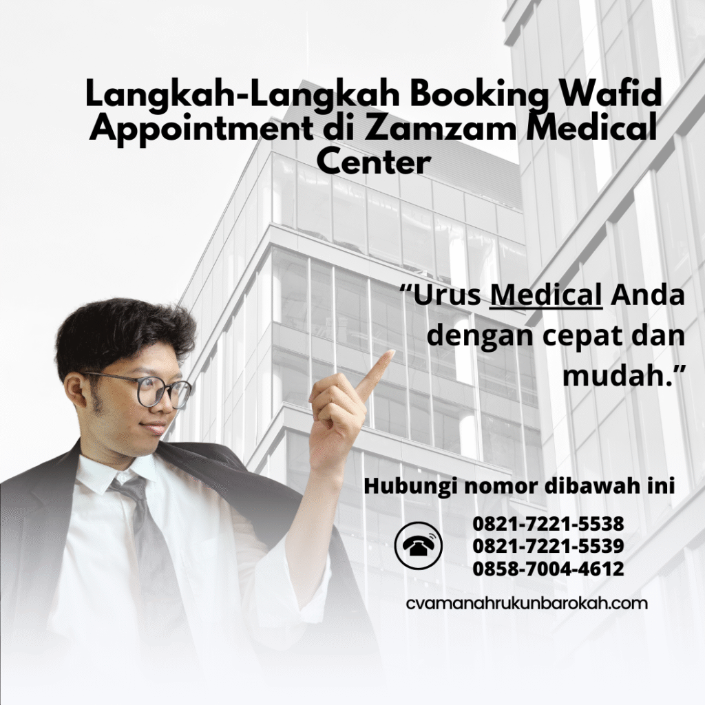 Langkah Langkah Booking Wafid Appointment di Zamzam Medical Center