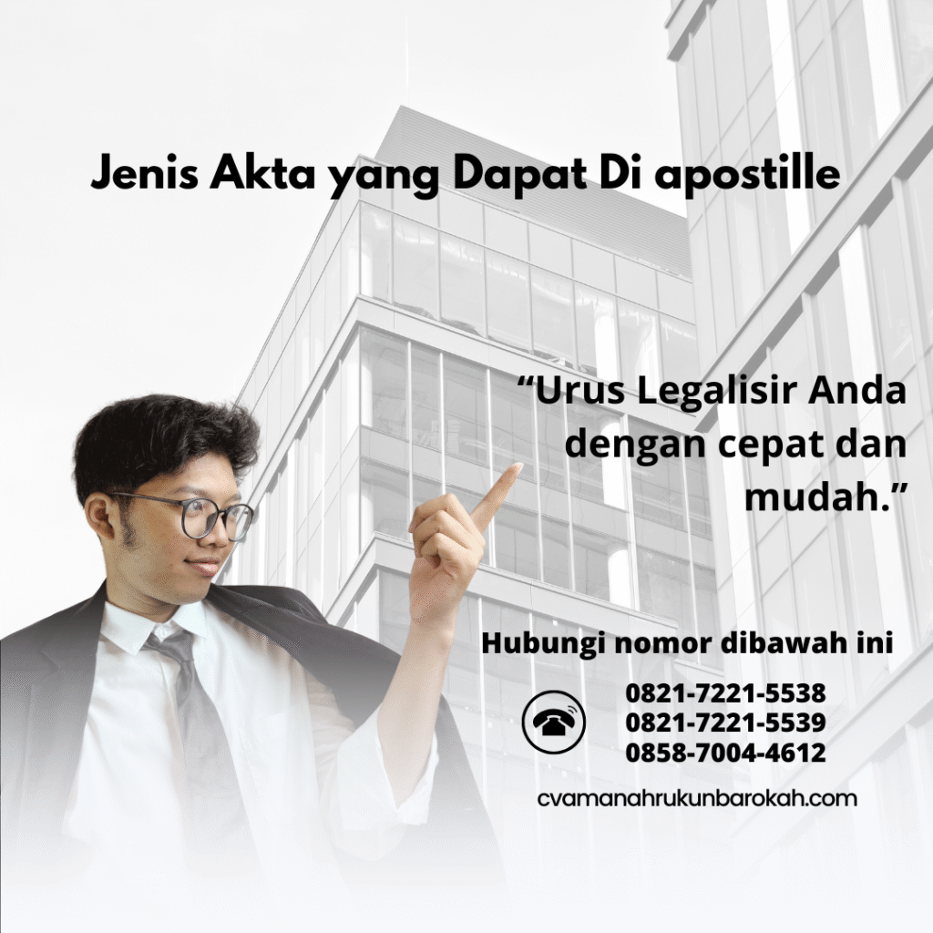 Jenis Akta yang Dapat Di apostille