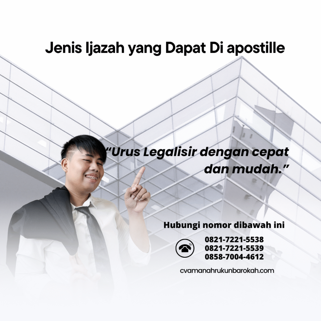Jenis Ijazah yang Dapat Di apostille Jenis Ijazah yang Dapat Di apostille