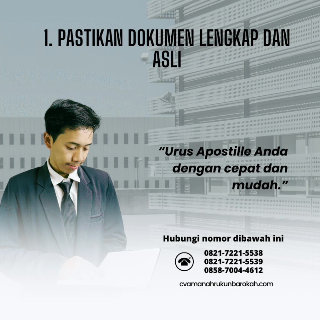 1. Pastikan Dokumen Lengkap dan Asli