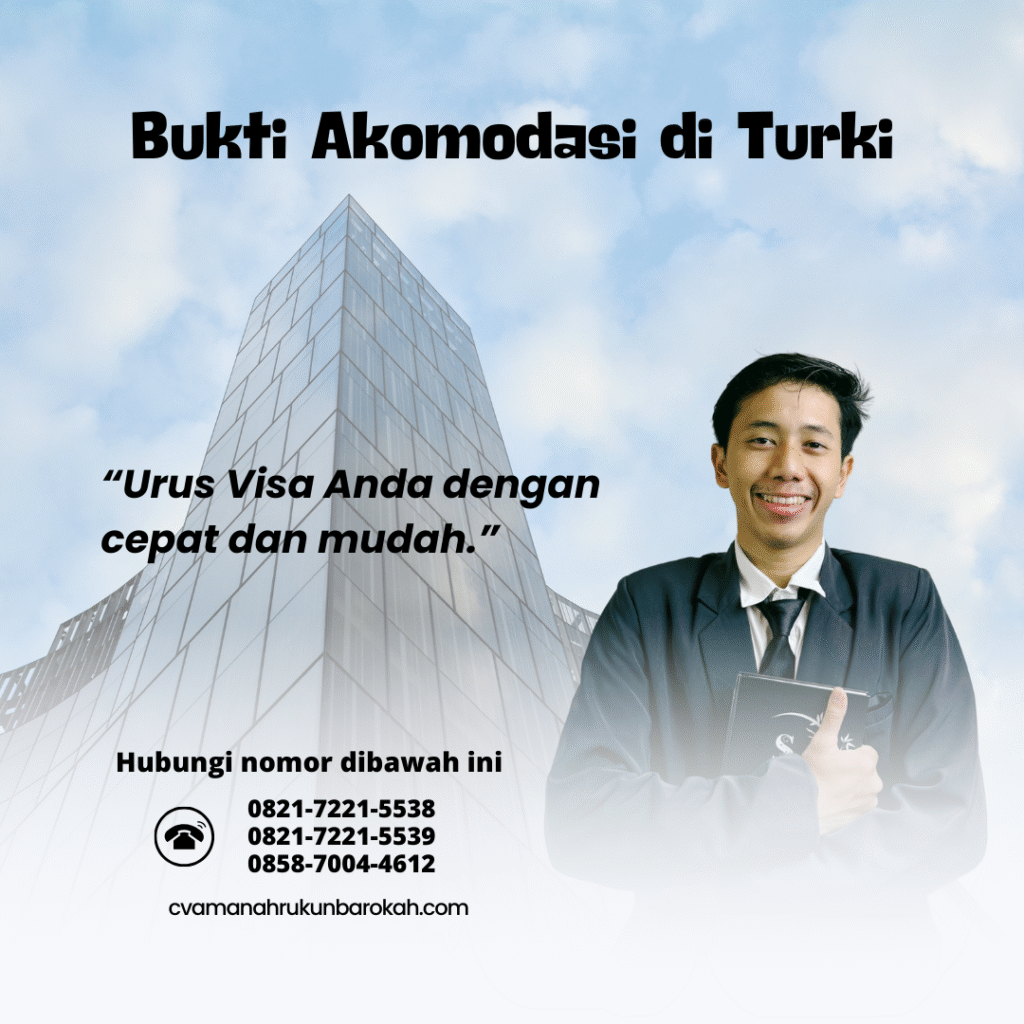 Bukti Akomodasi di Turki