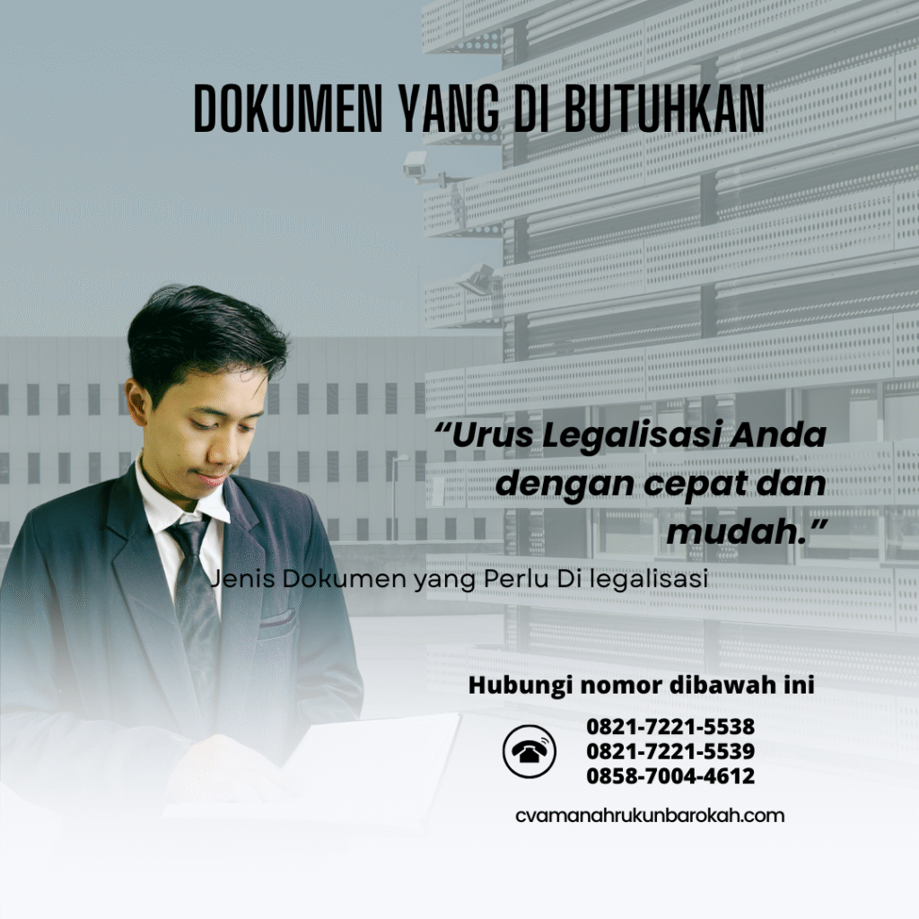 Dokumen yang Di butuhkan Dokumen yang Di butuhkan