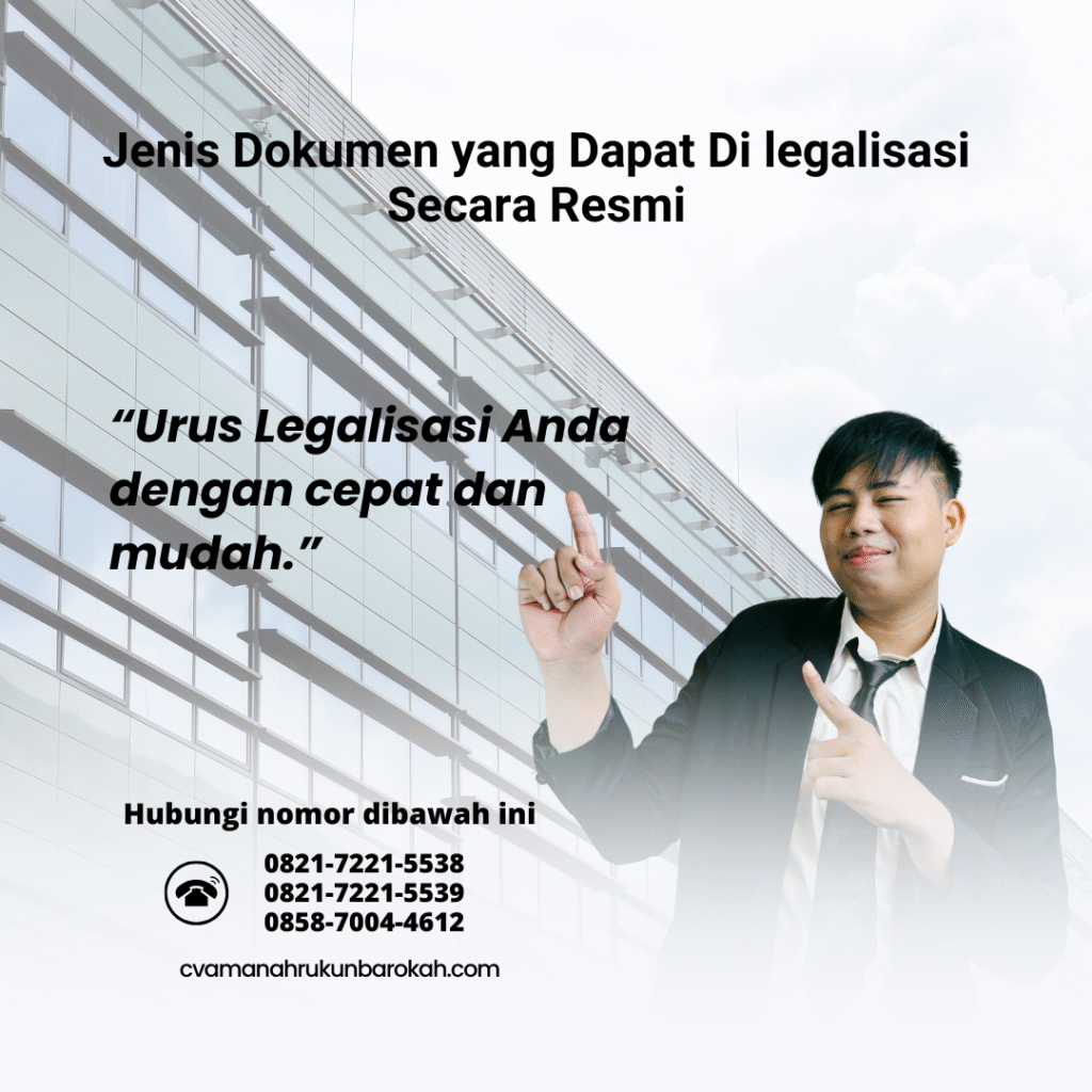 Jenis Dokumen yang Dapat Di legalisasi Secara Resmi