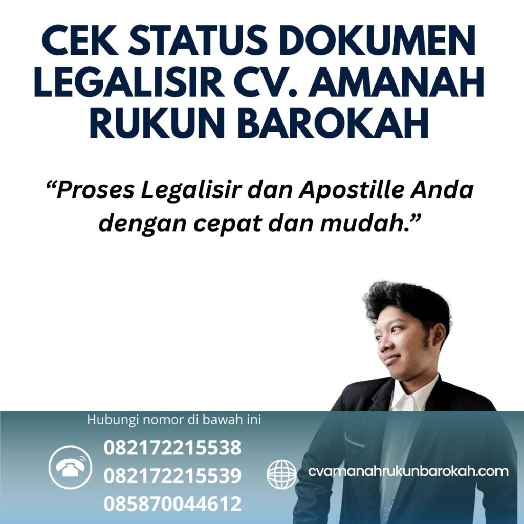 Cek Status Dokumen Legalisir CV. Amanah Rukun Barokah (1)